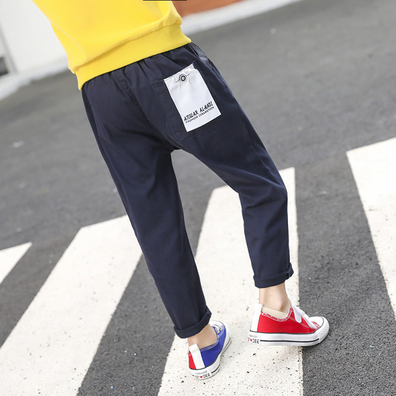 jual [119174-NAVY] - Celana Panjang Anak Casual Korean - Motif Solid Color 