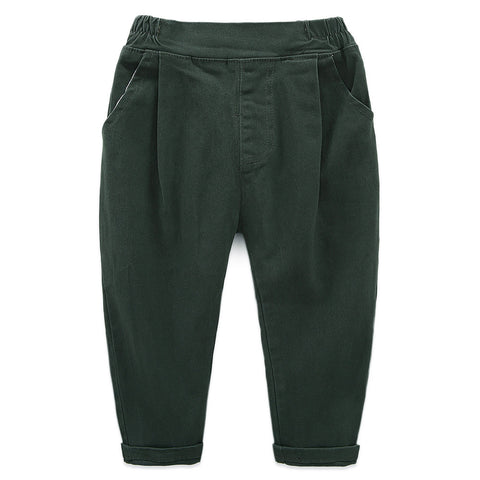 jual [119174-DARK GREEN] - Celana Panjang Anak Casual Korean - Motif Solid Color 