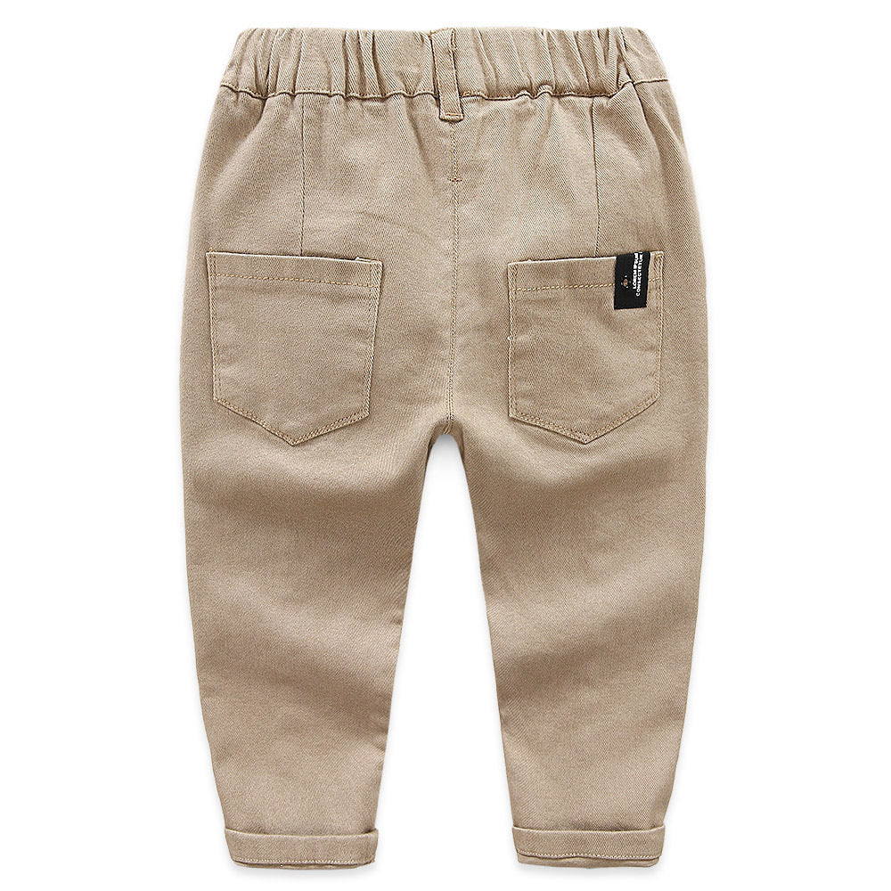 [119198-GRAY] - Celana Panjang Anak Style Korean - Motif  Jeans Alphabet