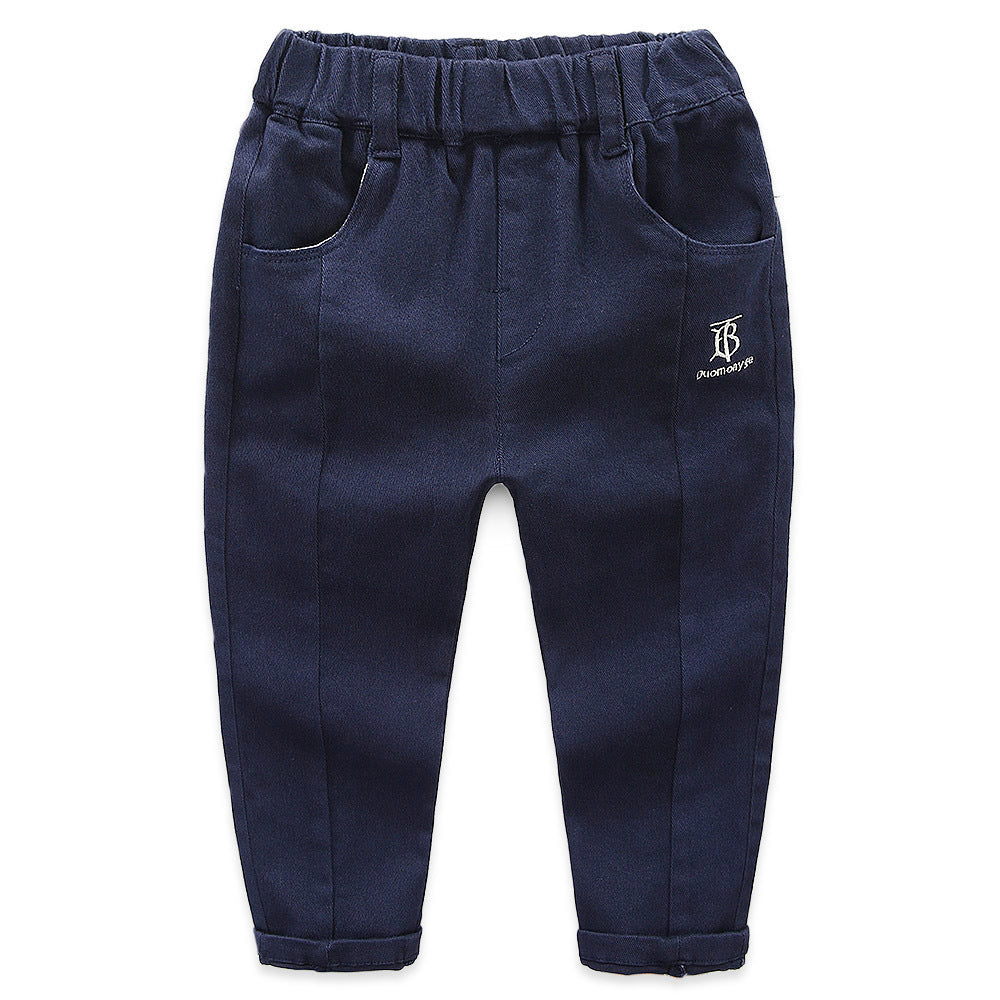 jual [119198-NAVY] - Celana Panjang Anak Style Korean - Motif Jeans Alphabet 