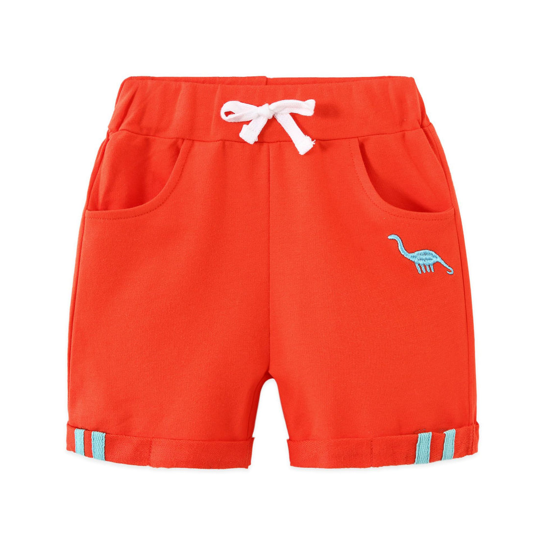 [119200-ORANGE] - Celana Pendek Training Anak Sporty - Motif Embroidery Animal