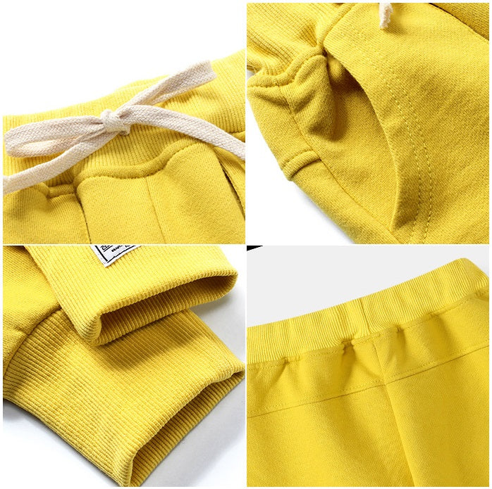 [119205-YELLOW] - Celana Training Jogger Anak Sporty - Motif Outside Pocket