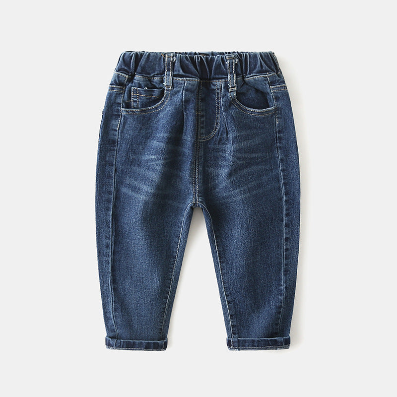 [119220-BLUE] - Celana Jeans / Celana Anak - Motif Thigh Pattern