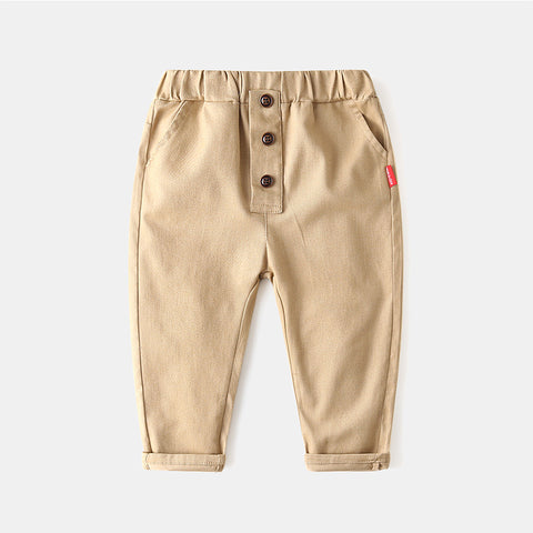[119221-BEIGE] - Celana Panjang Anak Kekinian / Celana Anak - Motif Three Buttons