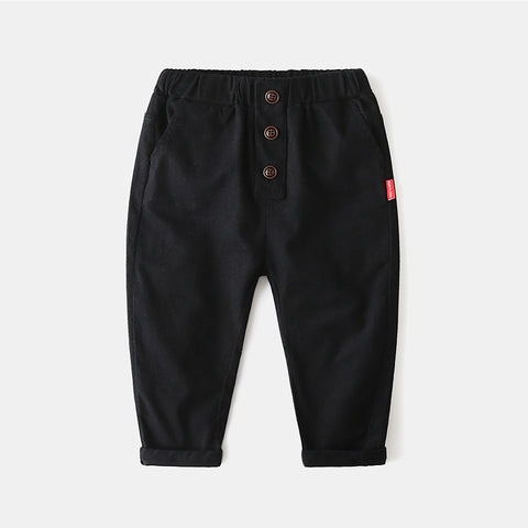[119221-BLACK] - Celana Panjang Anak Kekinian / Celana Anak - Motif Three Buttons