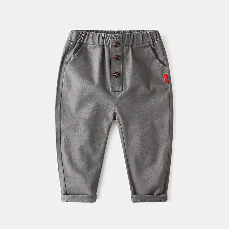 [119221-GRAY] - Celana Panjang Anak Kekinian / Celana Anak - Motif Three Buttons