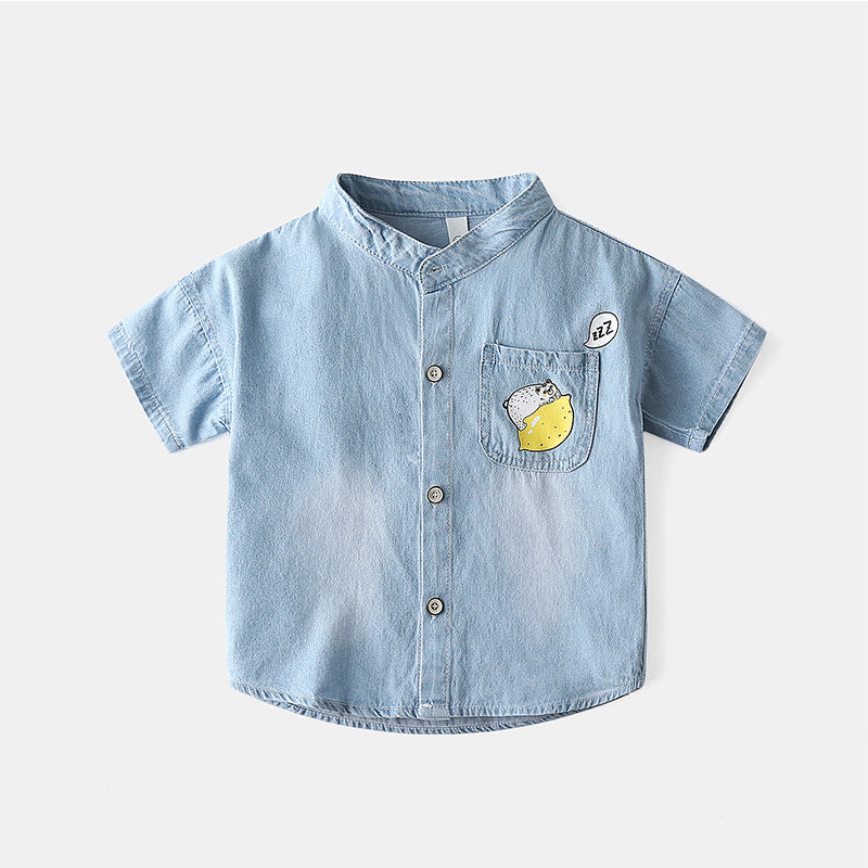[119224] - Atasan Kemeja Anak Fashionable - Motif Lemon Weasel