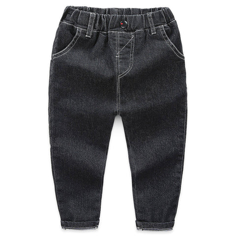 [119236-BLACK] - Celana Panjang Jeans Anak Casual - Motif Plain Color