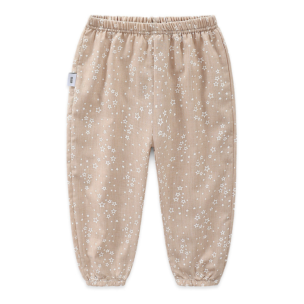 [119237-BEIGE] - Celana Casual Anak - Motif Star Expanse