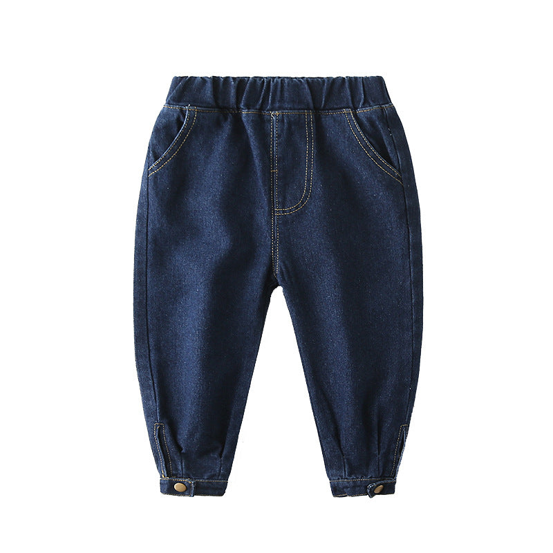 [119239-BLUE] - Celana Jeans / Celana Anak - Motif Denim Buttons