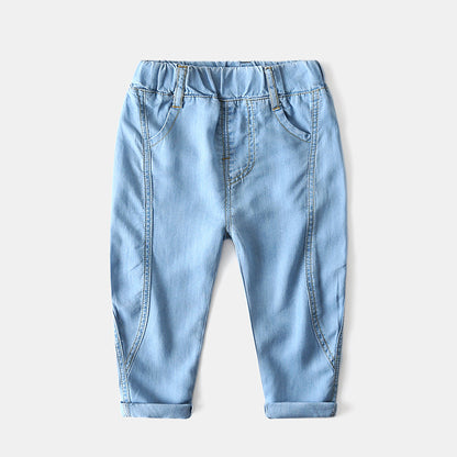 [119248] - Celana Panjang Anak Import - Motif Plain Denim