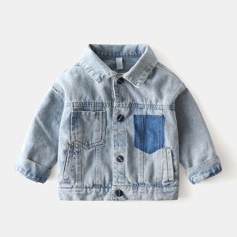 [119264] - Atasan Hypes Jaket Jeans Style Anak - Motif Two Pockets