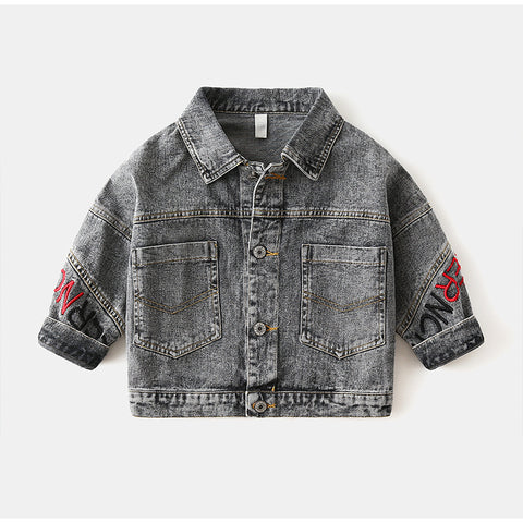 [119275] - Jaket Jeans Style Anak - Motif Handwriting Bordir
