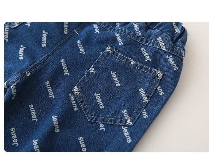 [119303] - Celana Jeans Keren Anak - Motif Alphabet