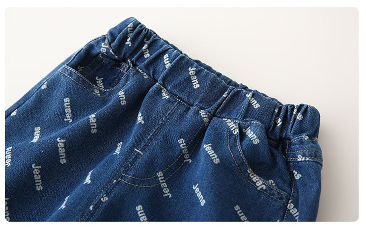 [119303] - Celana Jeans Keren Anak - Motif Alphabet
