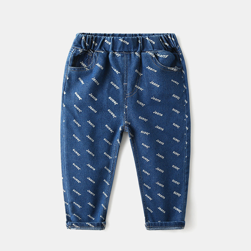 [119303] - Celana Jeans Keren Anak - Motif Alphabet