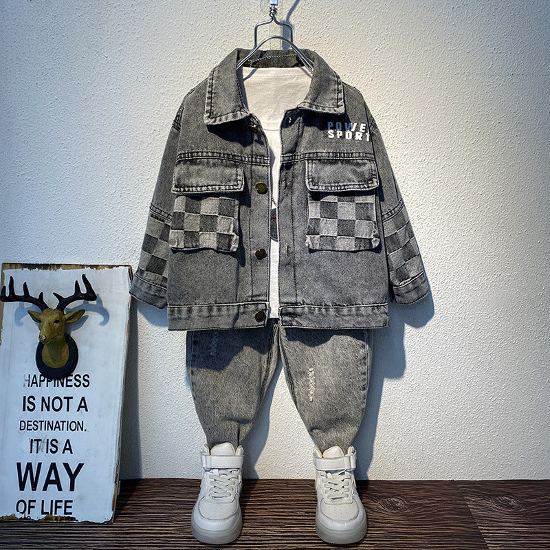 [119315] - Atasan Jaket Jeans Anak - Motif Power's Sports