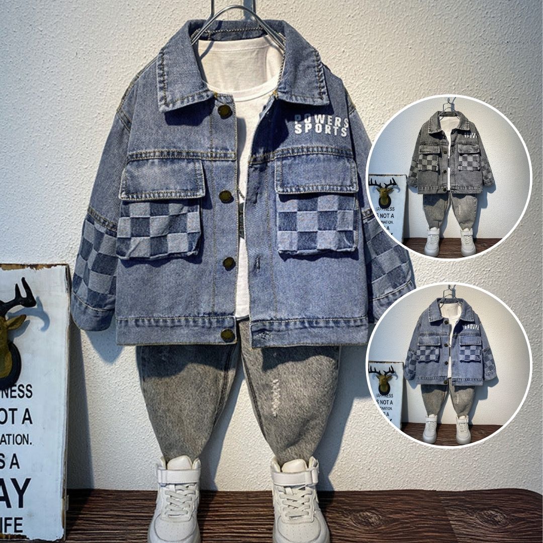 [119315] - Atasan Jaket Jeans Anak - Motif Power's Sports