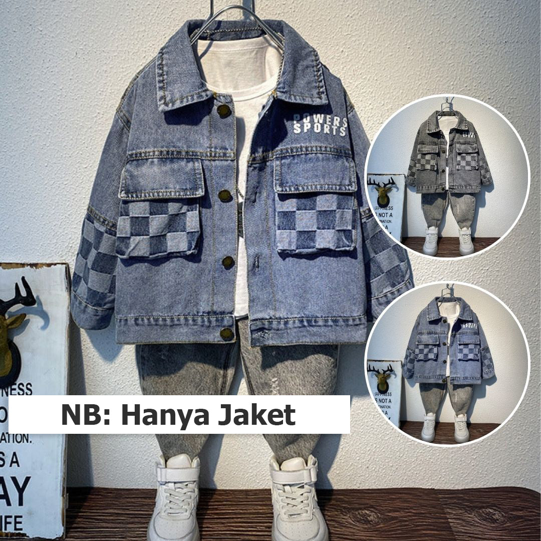 [119315] - Atasan Jaket Jeans Anak - Motif Power's Sports
