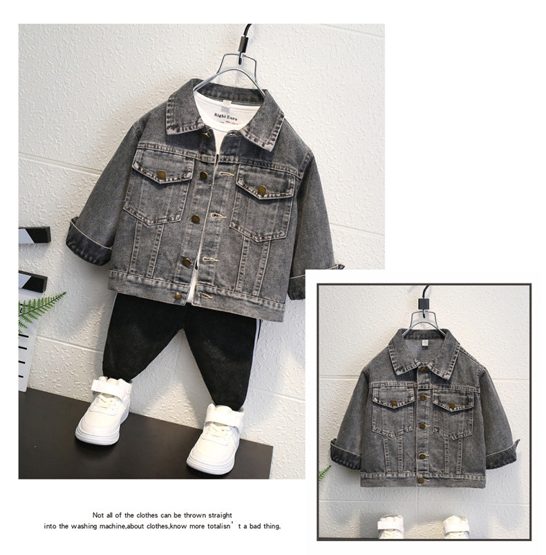 [119324] - Atasan Jaket Jeans Anak Fashionable - Motif Free Skater