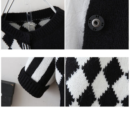 [119327] - Atasan Sweater Keren Style Anak - Motif Chess Box