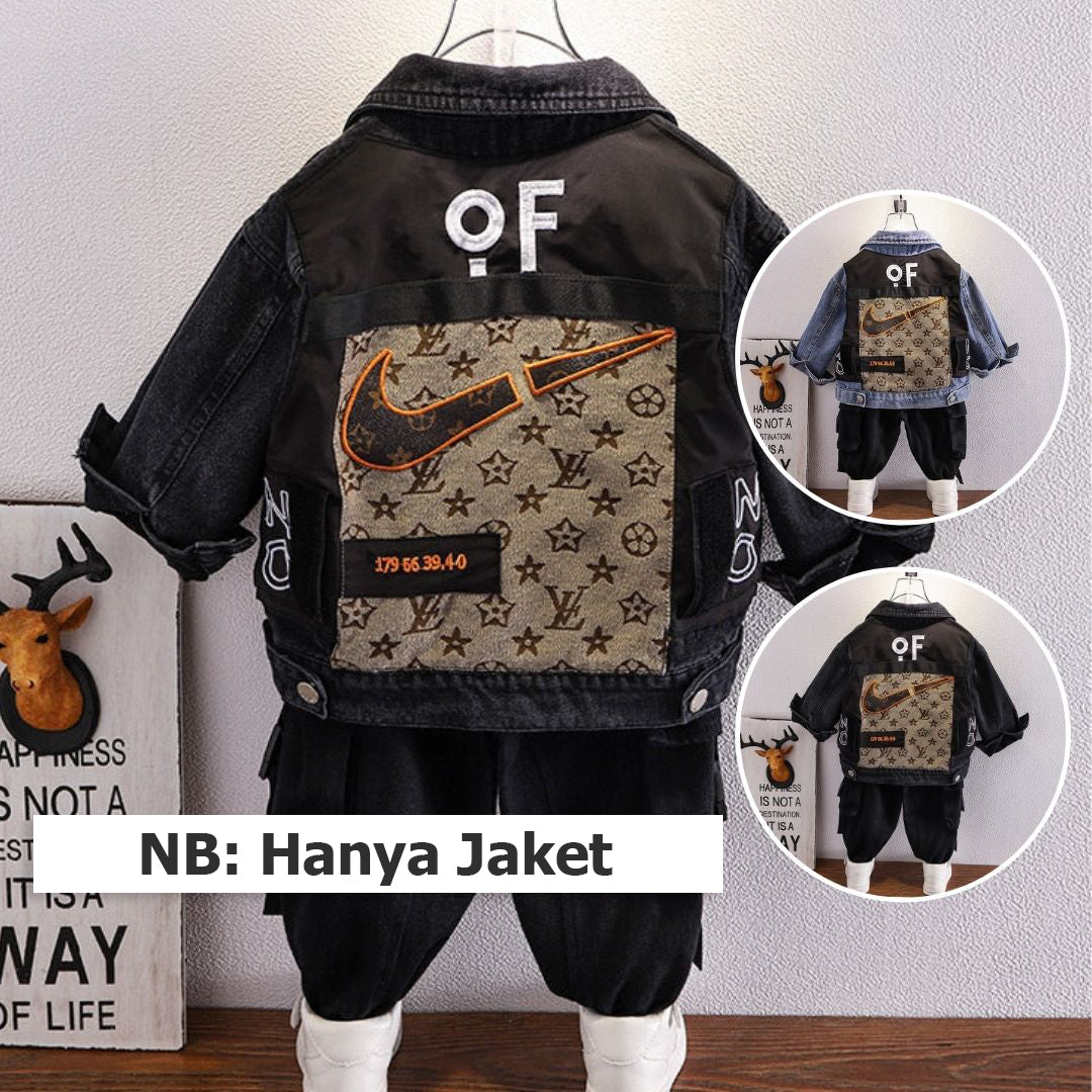 [119343] - Atasan Jaket Style Kekinian Anak - Motif Abstract Style