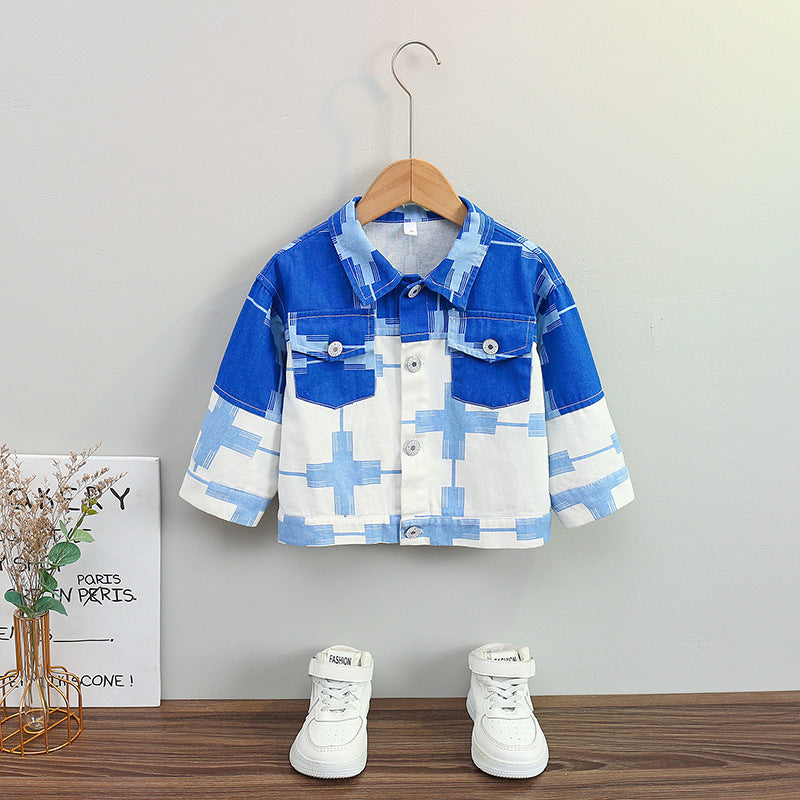 [119356] - Atasan Sweater Jaket Hoodie Lengan Panjang Anak Cowok - Motif Cross Line