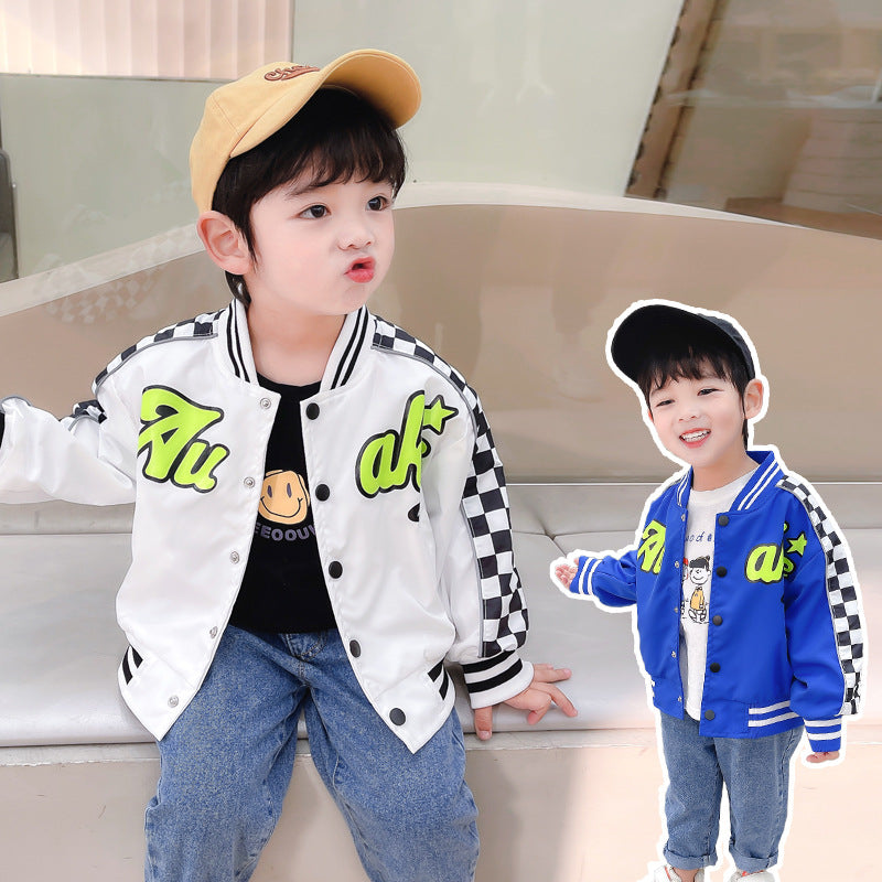 [119357] - Atasan Jaket Baseball Varsity Anak Cowok - Motif Racer Au