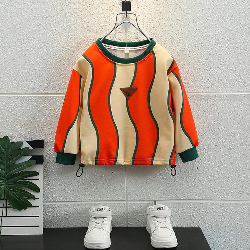 [119359] - Atasan Sweater Natal Christmas Crewneck Lengan Panjang Anak Cowok Cewek - Motif Wavy Stripe