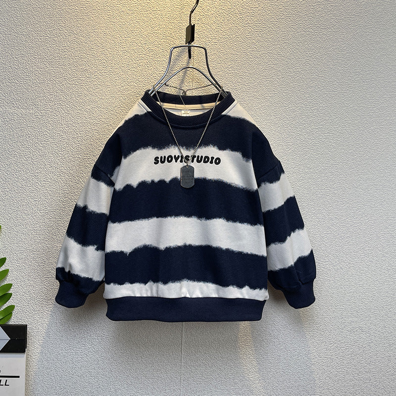 [119360] - Atasan Sweater Crewneck Lengan Panjang Import Anak Cowok Cewek - Motif Plain Line