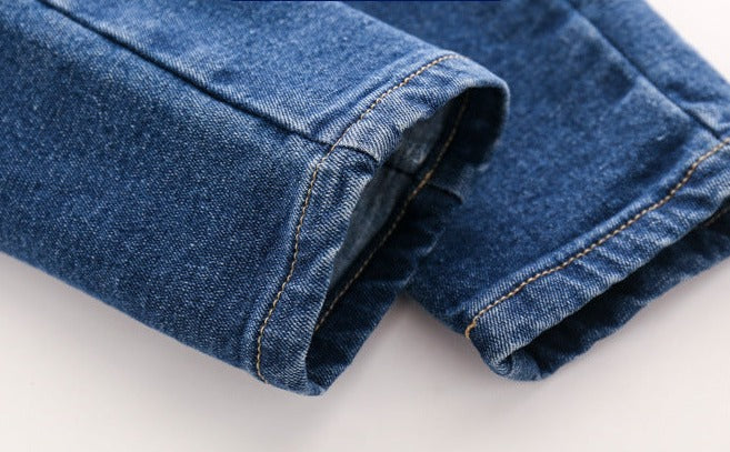 [513597] - Bawahan Celana Panjang Jeans Gradasi Import Anak Laki-Laki - Motif Two Buttons