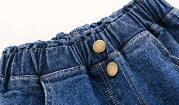 [513597] - Bawahan Celana Panjang Jeans Gradasi Anak Laki-Laki - Motif Two Buttons