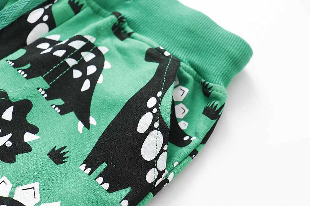 [357134-GREEN] - Bawahan Anak / Celana Jogger Anak - Motif 3 Types of Dino