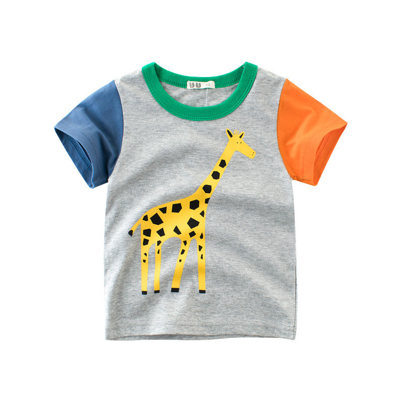 [121138] - IMPORT Baju Atasan Anak / Kaos Anak / T-shirt Anak - Motif Gray Giraffe