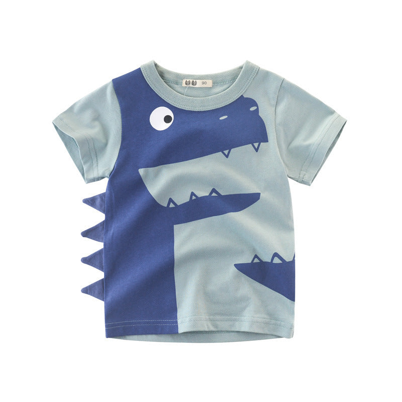 Kaos Pendek [121-BT106] - Baju Atasan T-Shirt O Neck Lengan Pendek Fashionable Anak Laki Laki Cowok Motif Animals 3D - BABYHOKI STORE