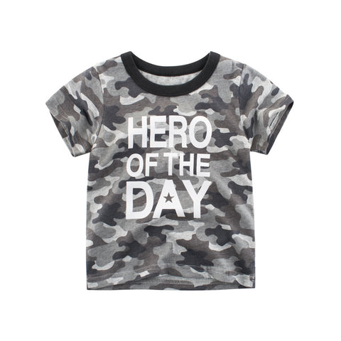 [121187] - Baju Atasan Lengan Pendek Anak Laki Laki T-shirt Anak - Motif Hero Of The Day
