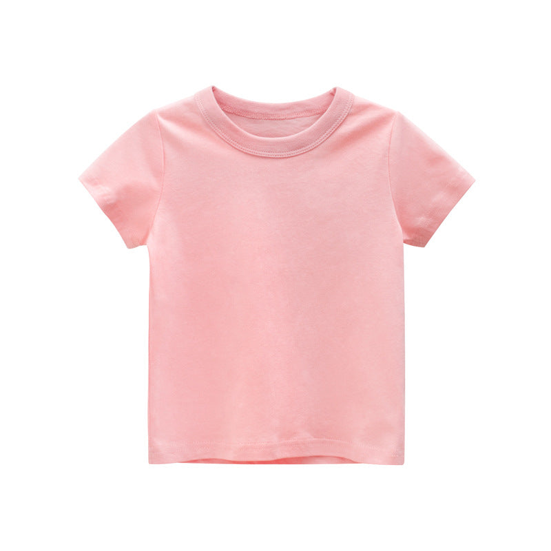 [121197-PINK] - Atasan Anak Import / Kaos Anak Trendi - Motif Plain Color