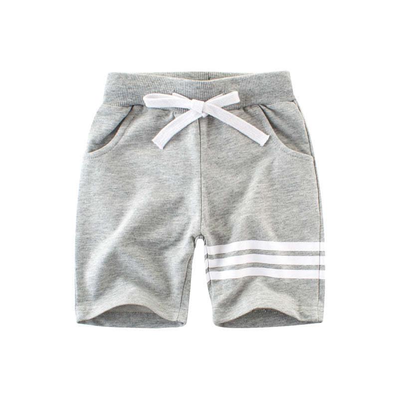 [121199-GRAY] - Celana Santai Anak / Celana Training Anak - Motif Two Lines