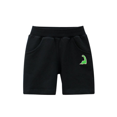 [121200-BLACK] - Celana Santai Anak / Celana Training Anak - Motif Brontosaurus