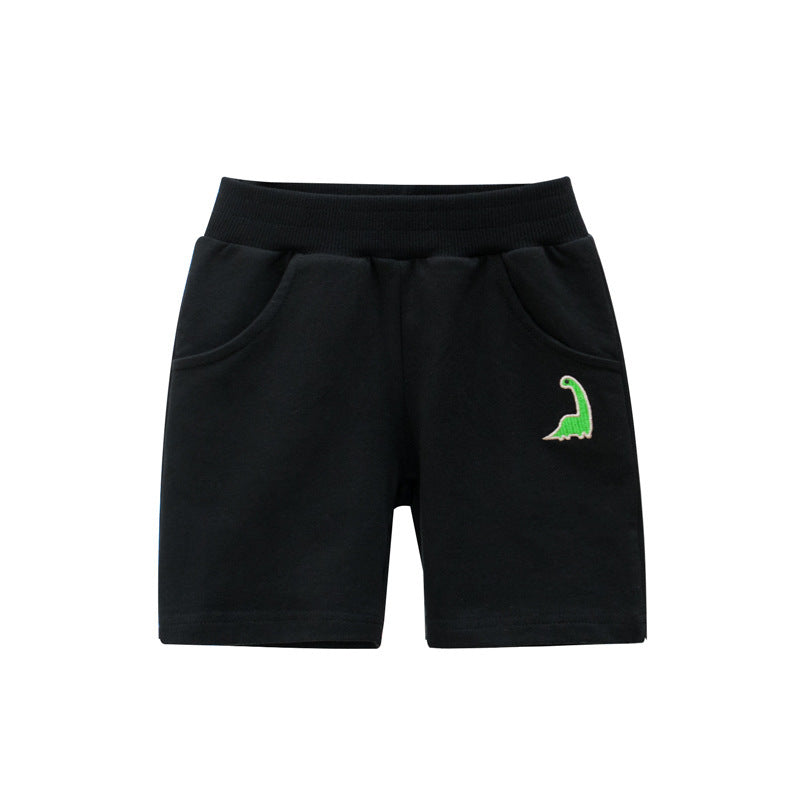 [121200-BLACK] - Celana Santai Anak / Celana Training Anak - Motif Brontosaurus