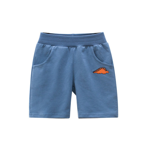 [121200-BLUE] - Celana Santai Anak / Celana Training Anak - Motif Stegosaurus