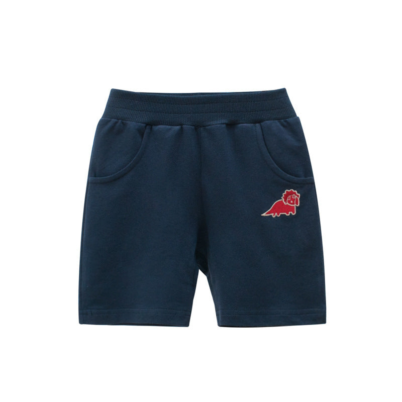 [121200-NAVY] - Celana Santai Anak / Celana Training Anak - Motif Triceratops