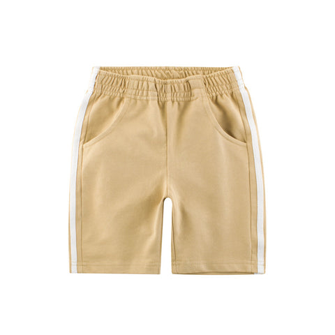[121214-KHAKI] - Celana Santai Anak / Celana Training Anak - Motif Side Line