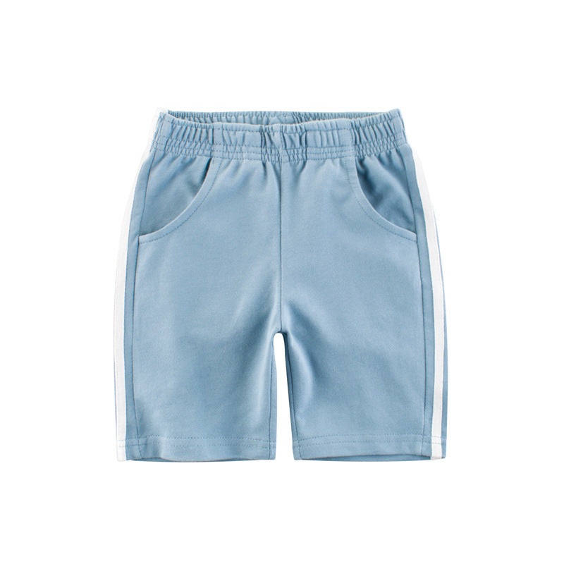 [121214-LIGHT BLUE] - Celana Santai Anak / Celana Training Anak - Motif Side Line