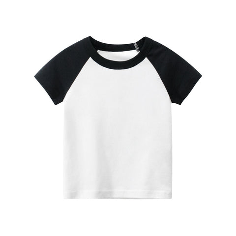 [121223-BLACK WHITE] - Atasan Anak / Kaos Anak Trendi - Motif Plain Color