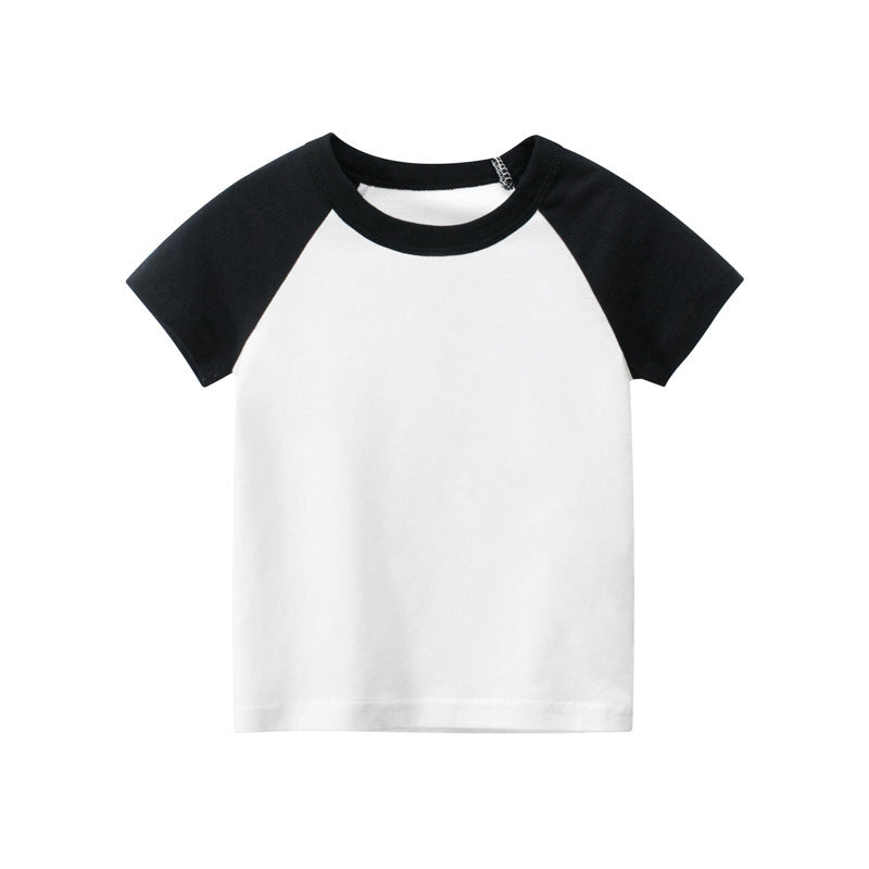 [121223-BLACK WHITE] - Atasan Anak / Kaos Anak Trendi - Motif Plain Color
