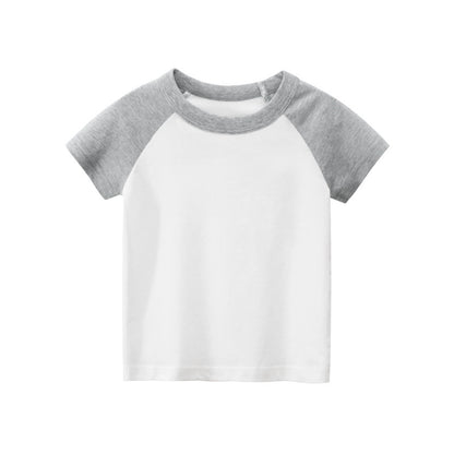 [121223-GRAY WHITE] - Atasan Anak / Kaos Anak Trendi - Motif Plain Color