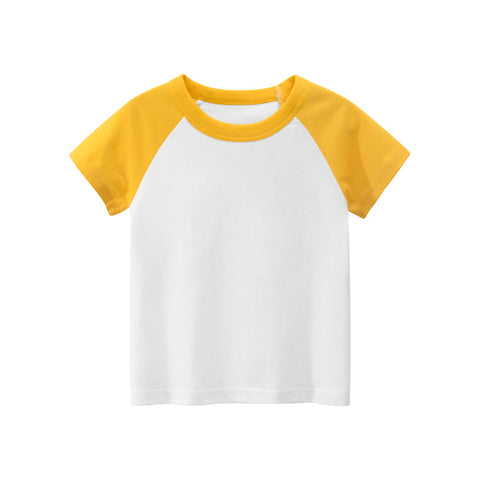 [121223-YELLOW WHITE] - Atasan Anak / Kaos Anak Trendi - Motif Plain Color