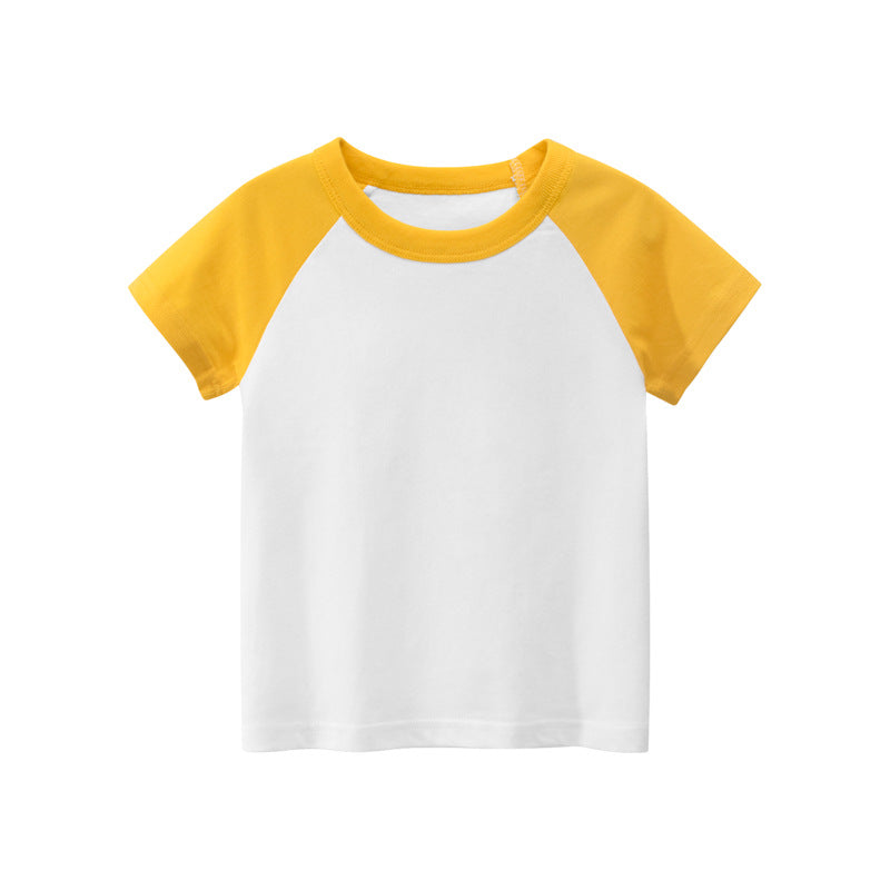 [121223-YELLOW WHITE] - Atasan Anak / Kaos Anak Trendi - Motif Plain Color