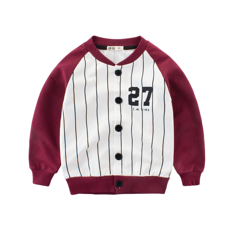 [121248-MAROON] - Atasan Jaket Baseball Anak - Motif I.m Kids